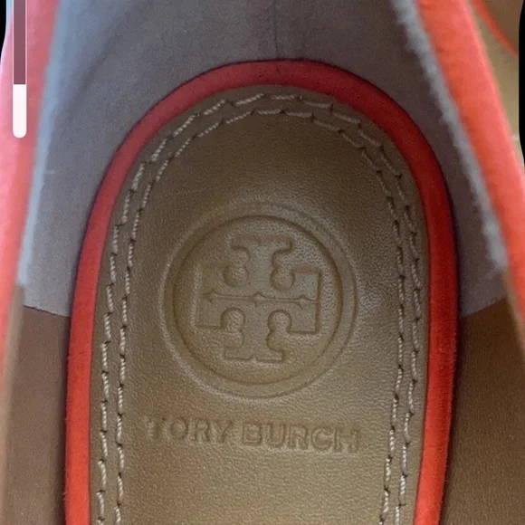 Tory Burch Vibrant Orange Heels - Picture 2 of 5